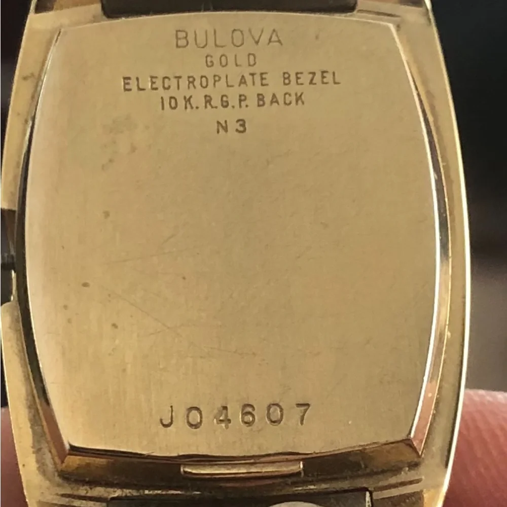 Vintage Bulova Silver face Gold Plated Watch CA1974*NOT TESTED** SEE DESCRIPTION